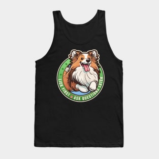 Lick First! Shetland Sheepdog Design Tank Top